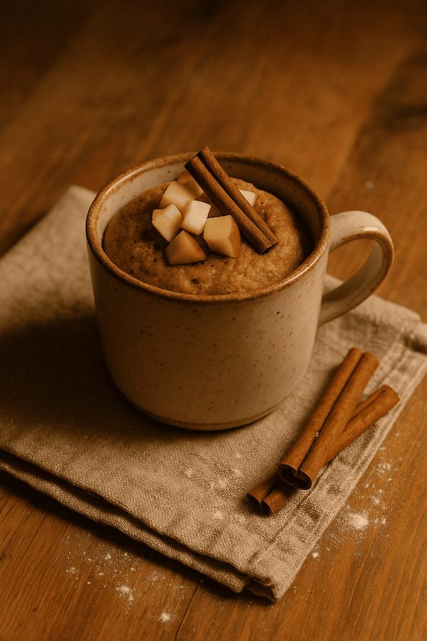 Tygří mugcake s jablky a skořicí